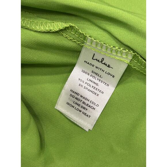 NWT Lulus Womens Cocktail Maxi Dress Sleeveless Ruffle Tiered Lace Green Size L - Picture 8 of 10